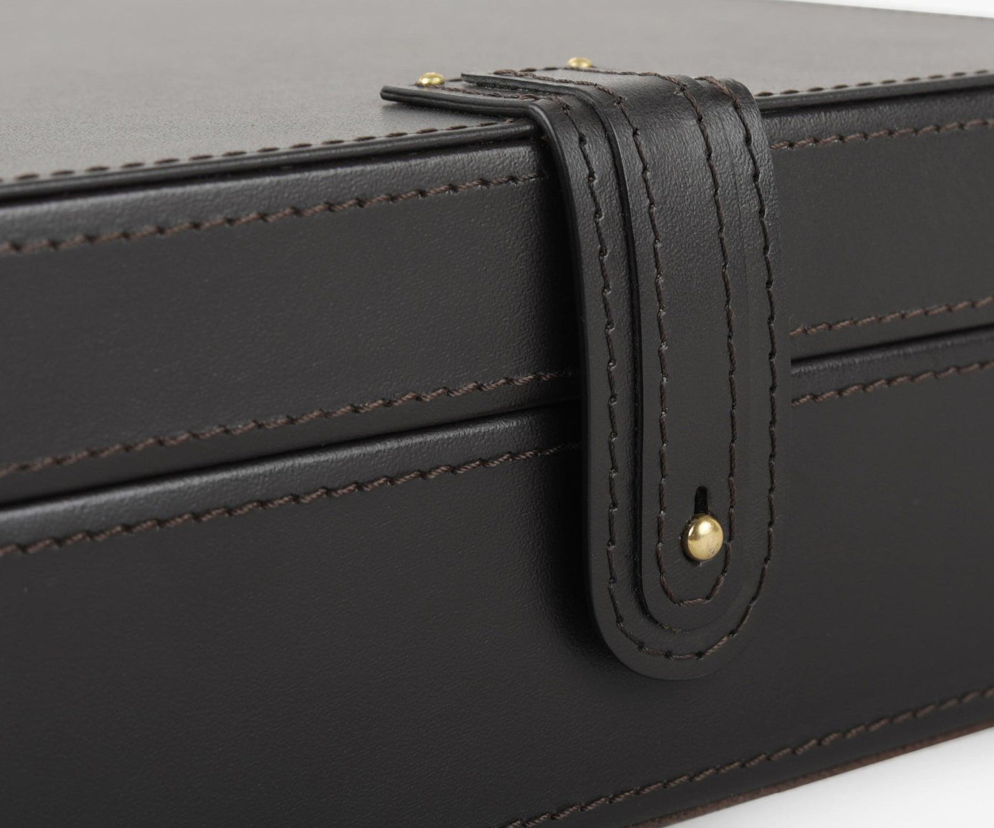 Buy Dark Brown Tesoro Watch Box - Secure Brass Closing Pin - Taamaa