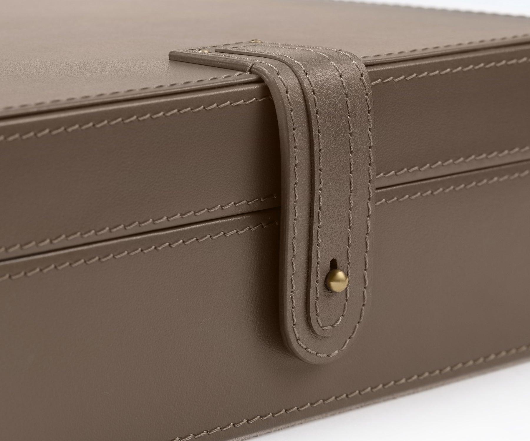 Buy Olive Green  Tesoro Watch Box - Secure Brass Closing Pin - Taamaa