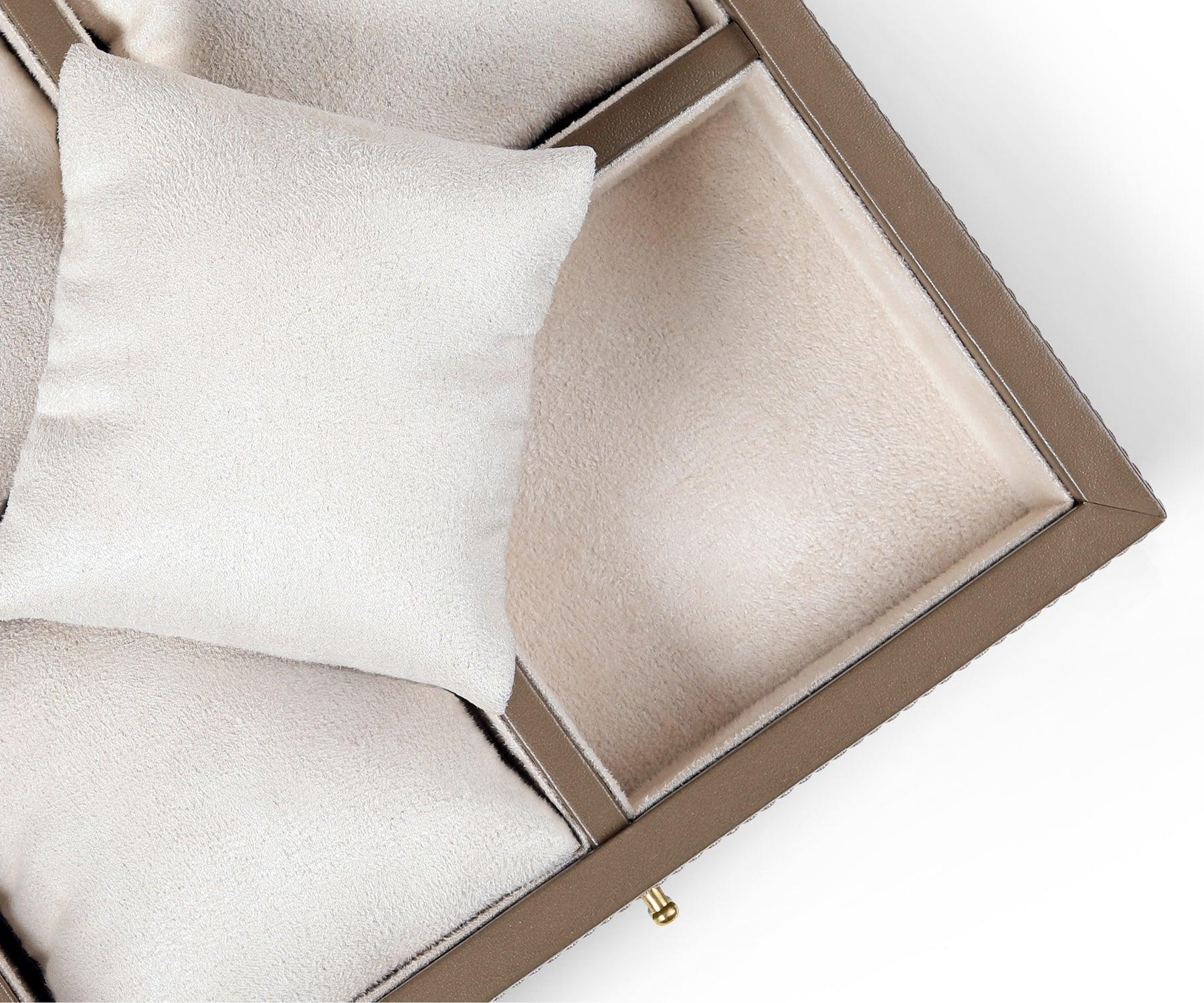 Buy Olive Green Tesoro Watch Box - Four Compartments with Cushions - Taamaa