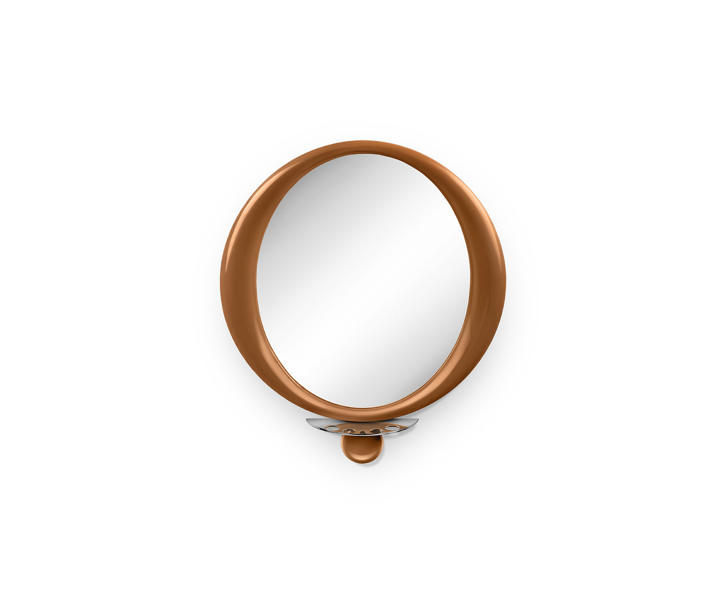 Halo dot wall mirror, Beige