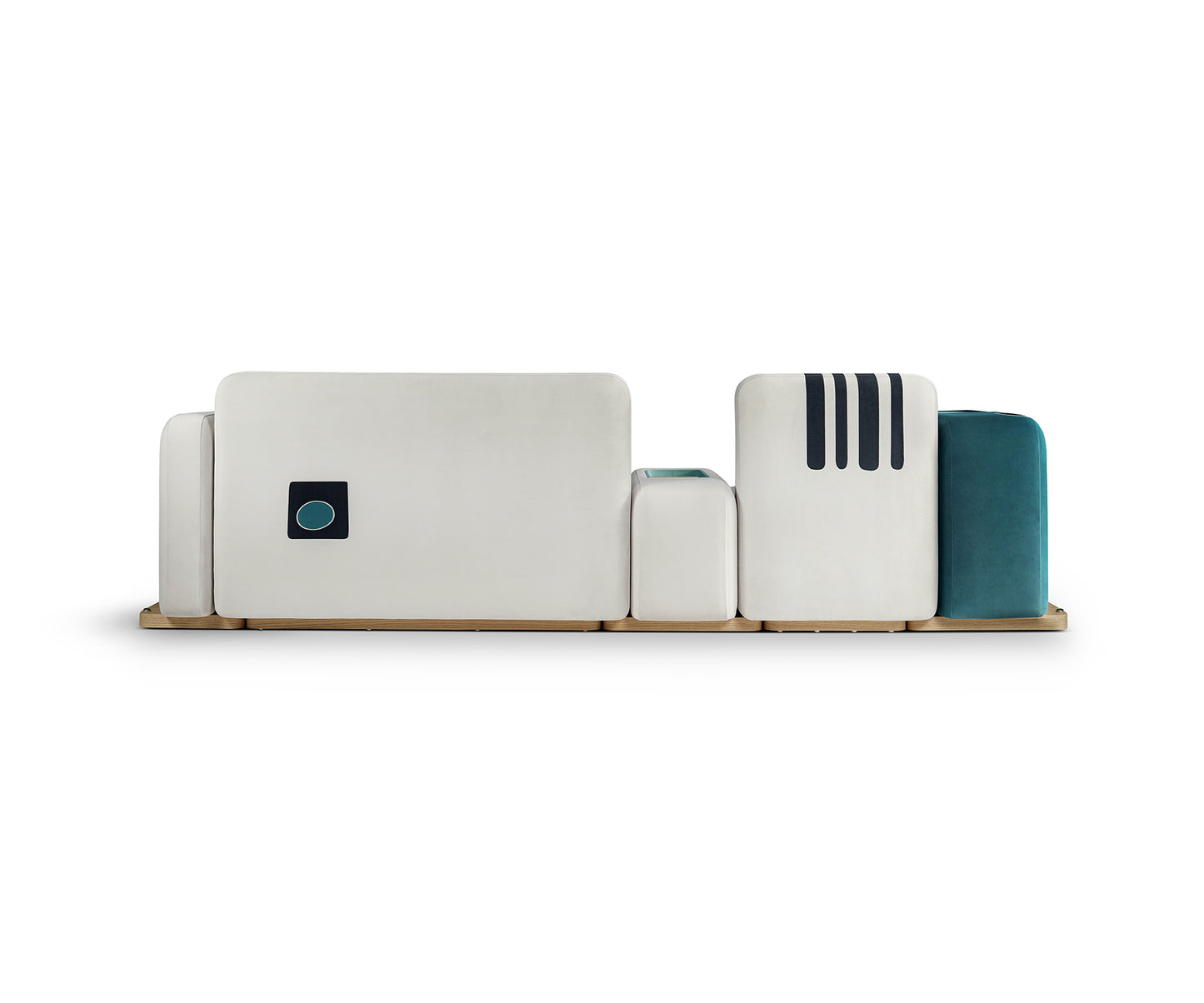 Modular 2 Seater Eyo Sofa, Aqua