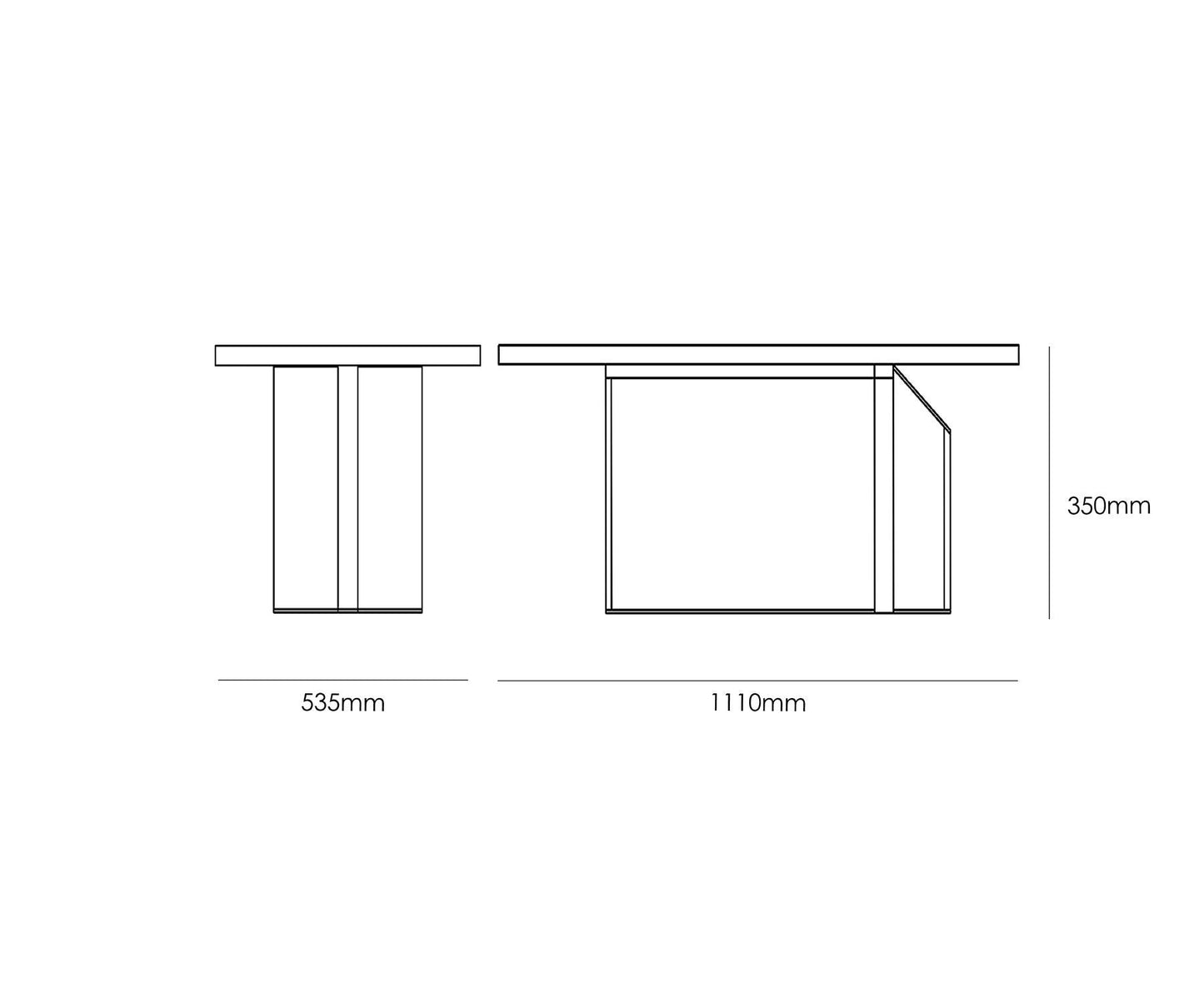 Tima Coffee Table - Dimensions - Taamaa