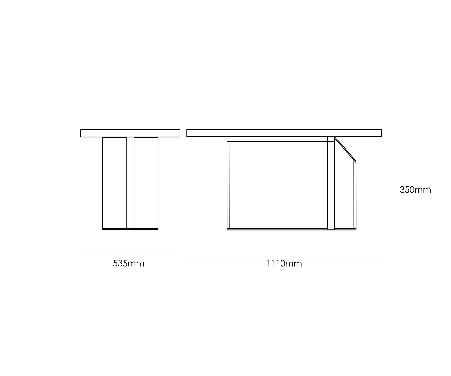 Tima Coffee Table - Dimensions - Taamaa