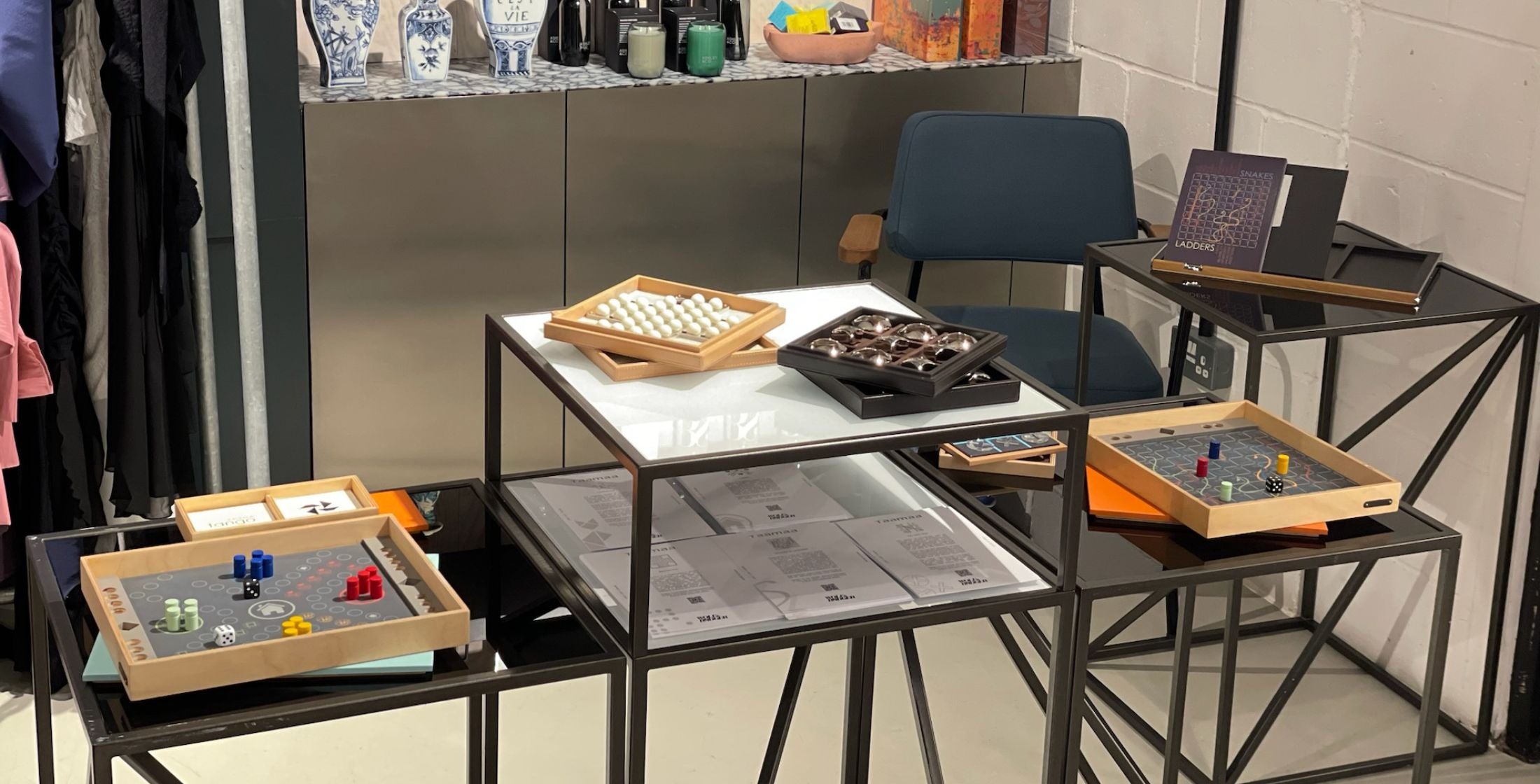 Taamaa product display at wolf and badger london store