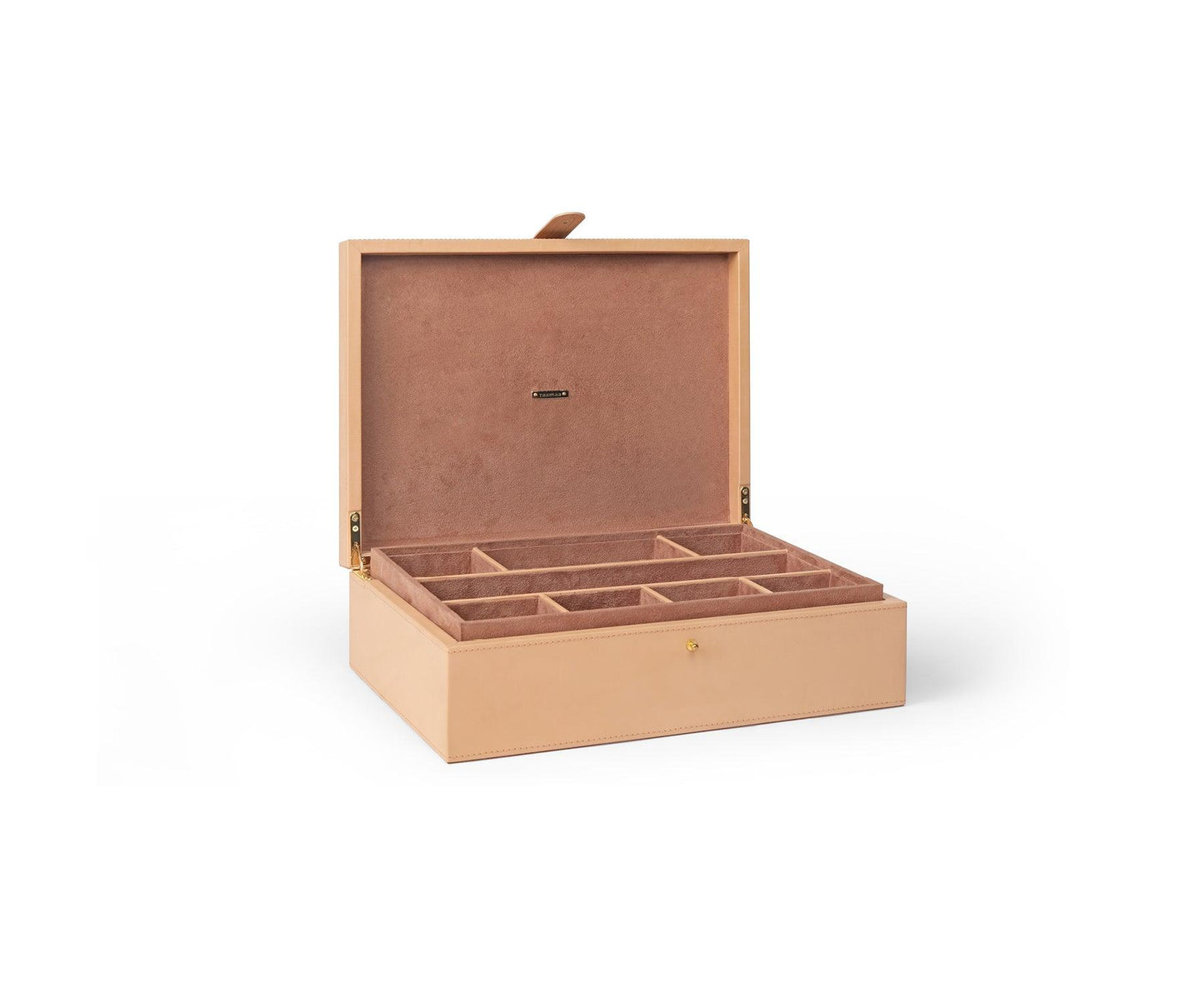Buy Nude Tesoro Jewellery Box - Soft Faux Suede Lining - Taamaa