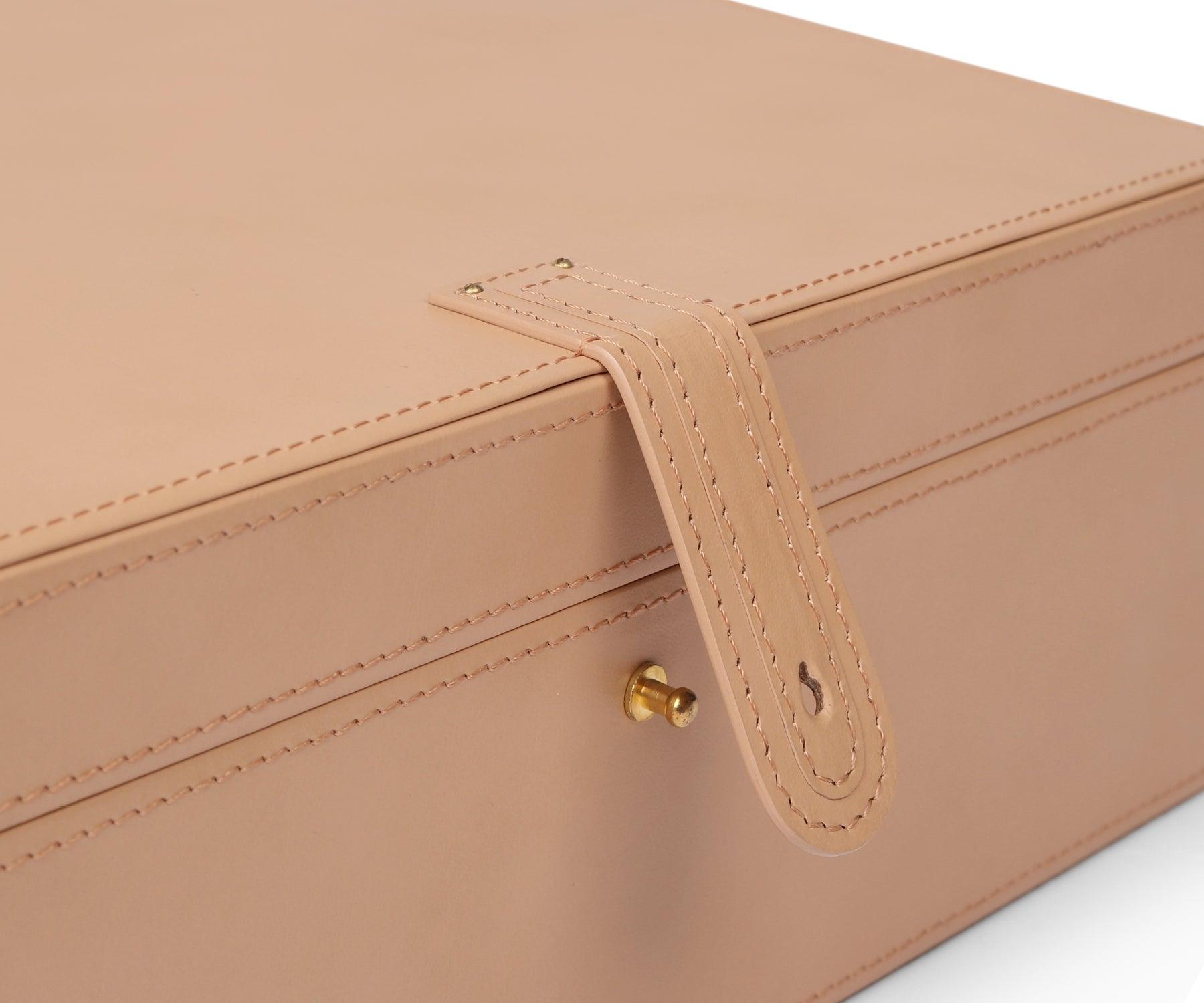 Buy Nude Tesoro Jewellery Box - Secure Brass Closing Pin - Taamaa
