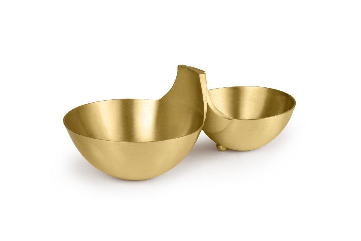 Set of 2 - Brass Serving Bowls - Taamaa