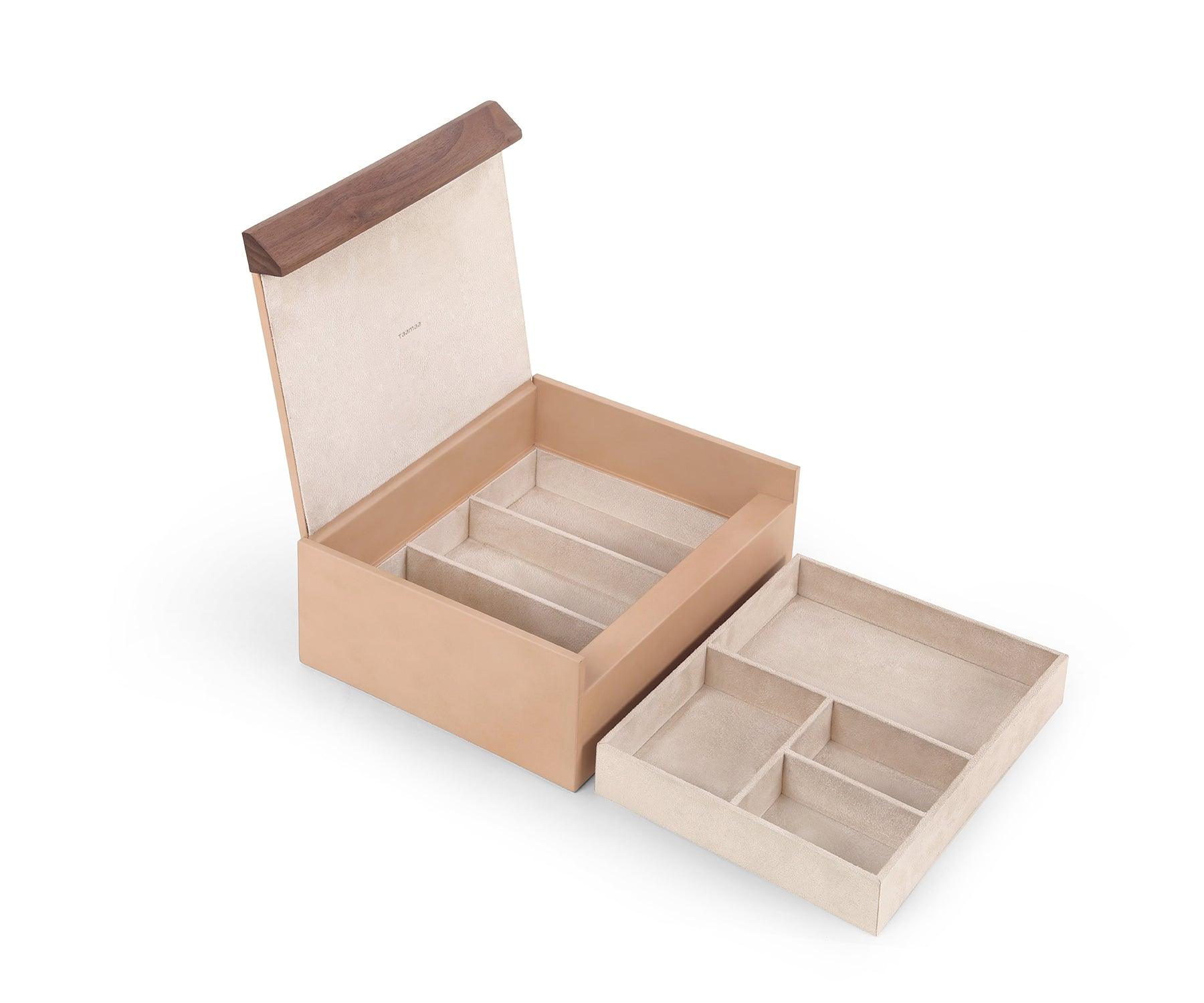 Buy Nude Tino Jewellery Box - Pullout Tray for Rings and Small Items - Taamaa