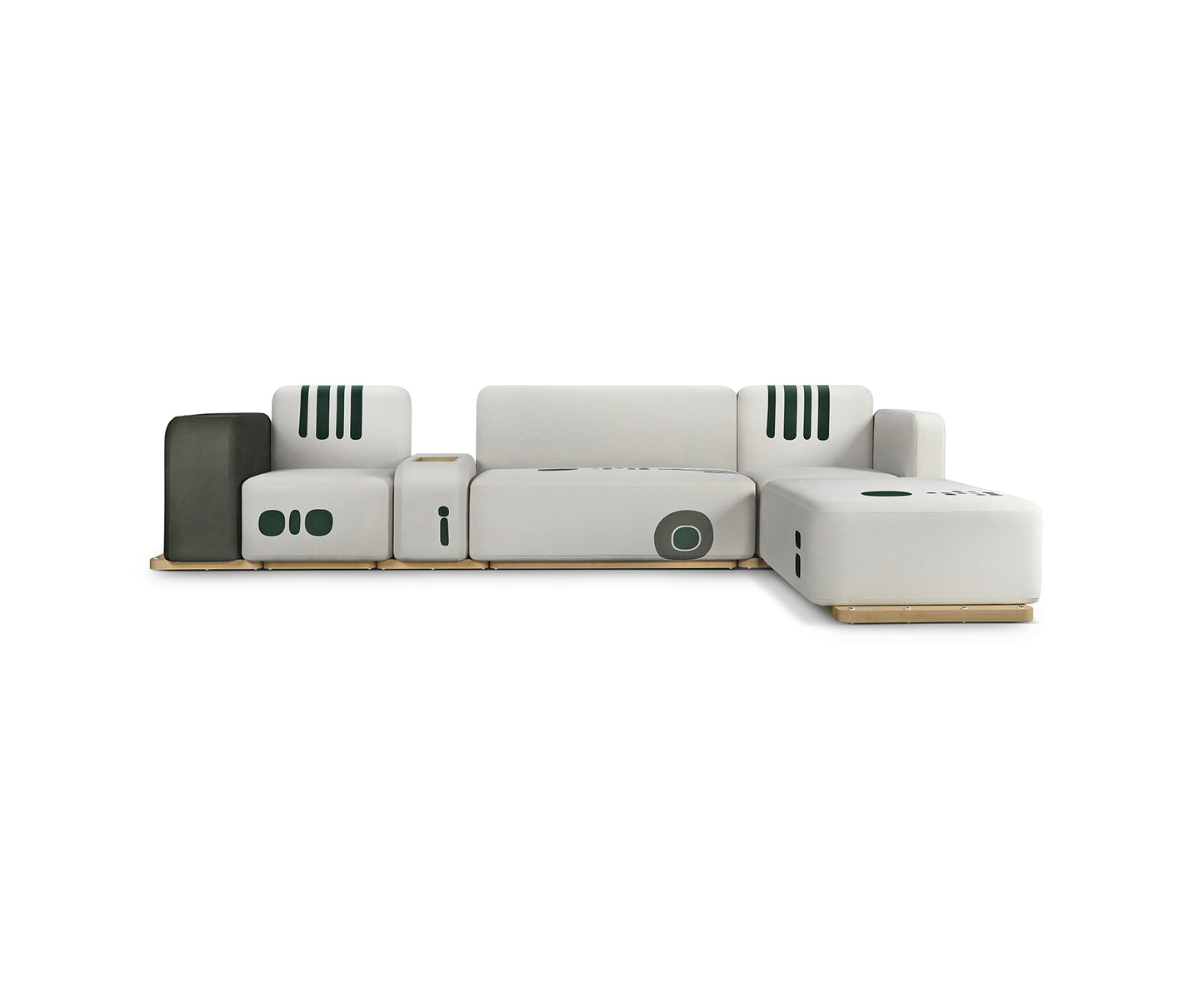 Eyo Modular L Seater Sofa, Green
