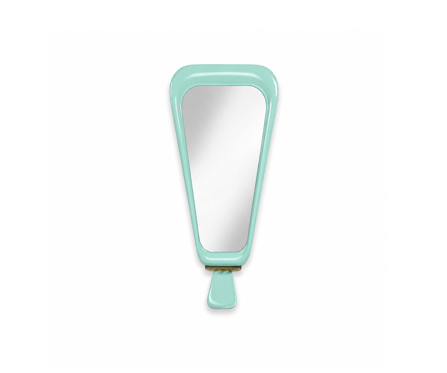 Halo brace wall mirror, Aqua