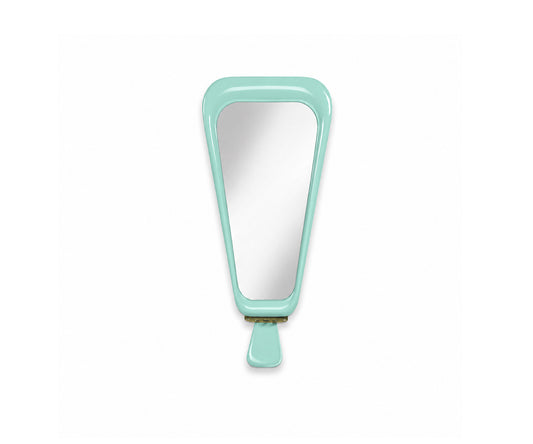 Halo brace wall mirror, Aqua