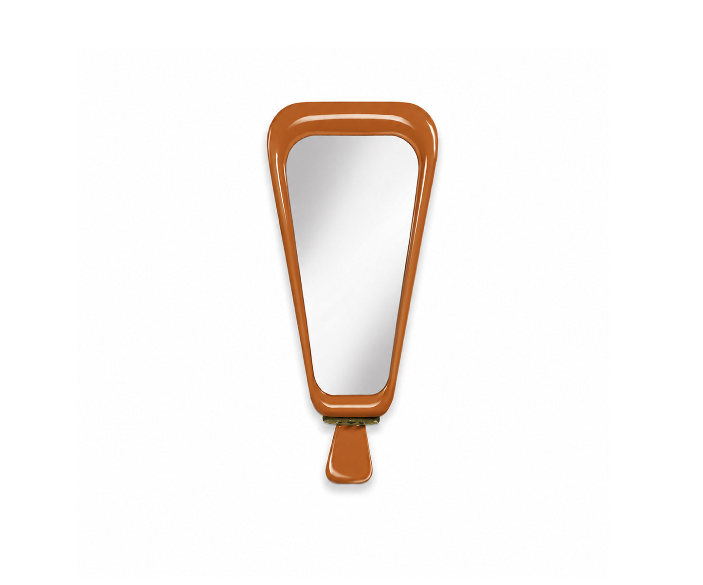 Halo brace wall mirror, Rust