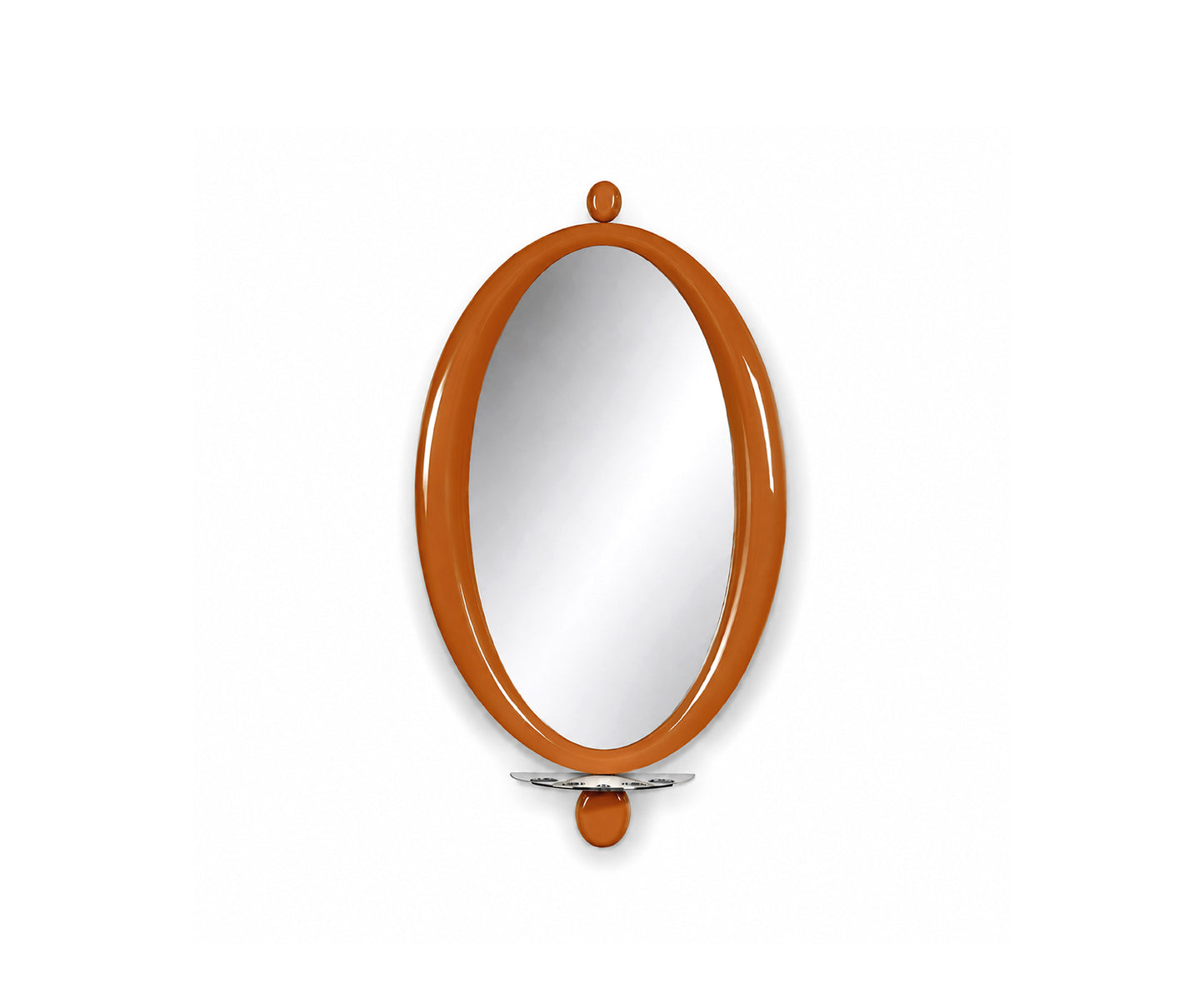 Halo Dash wall mirror, Rust