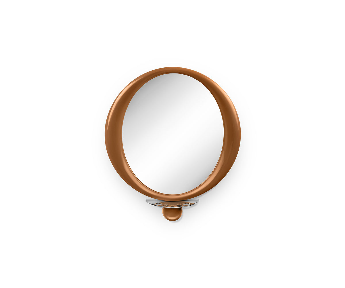 Halo dot wall mirror, Beige