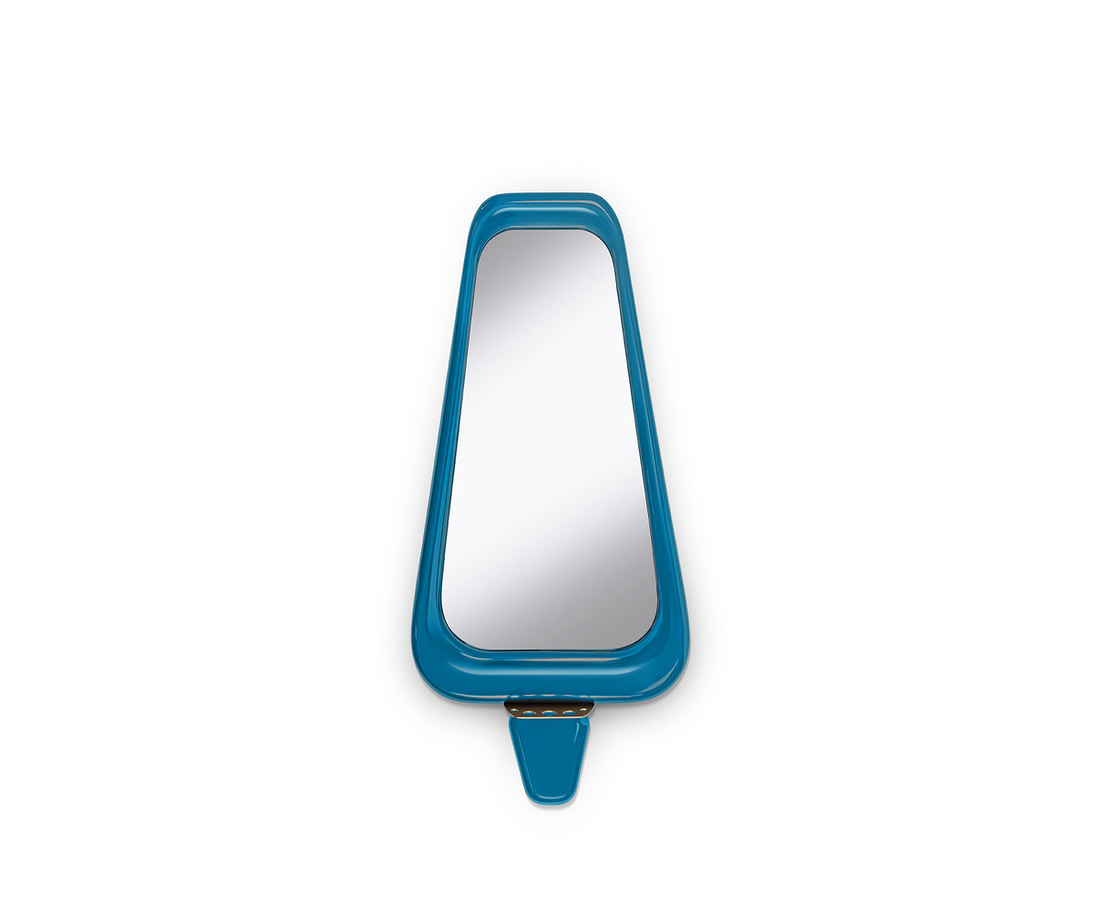 Halo semi wall mirror, Aqua