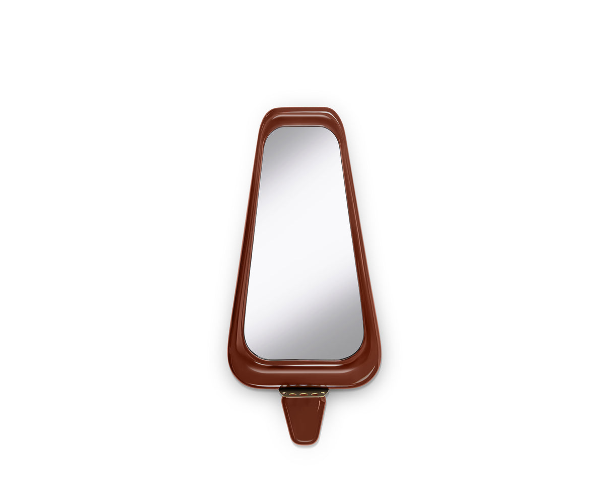 Halo semi wall mirror, Rust
