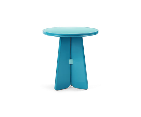 Keel Side Table, Aqua