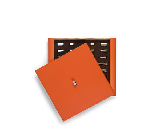 Orange Mirai Chess & Checkers Game Gift Set