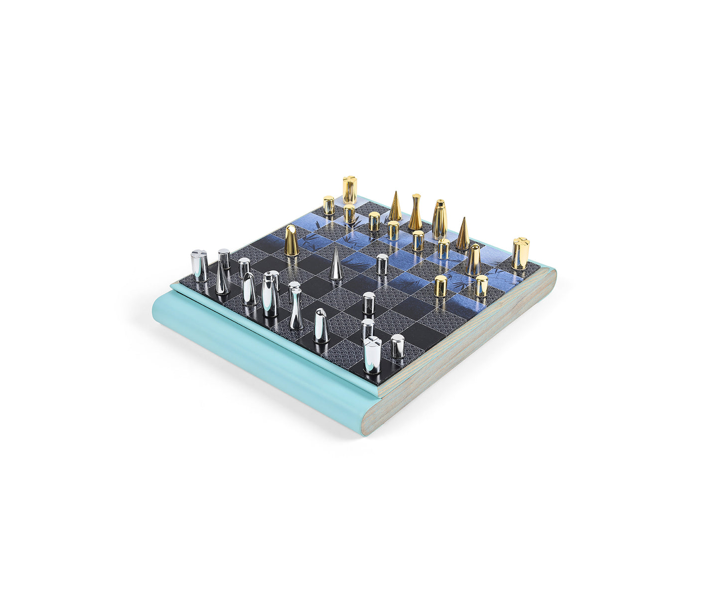 Turquoise Mirai Chess & Checkers Game Gift Set