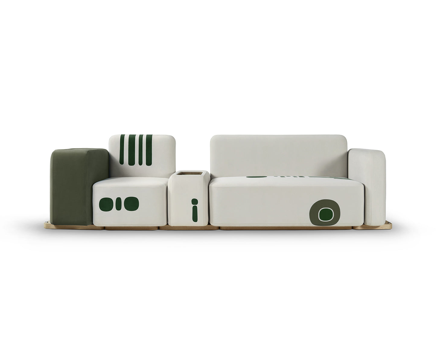 Modular 2 Seater Eyo Sofa, Green