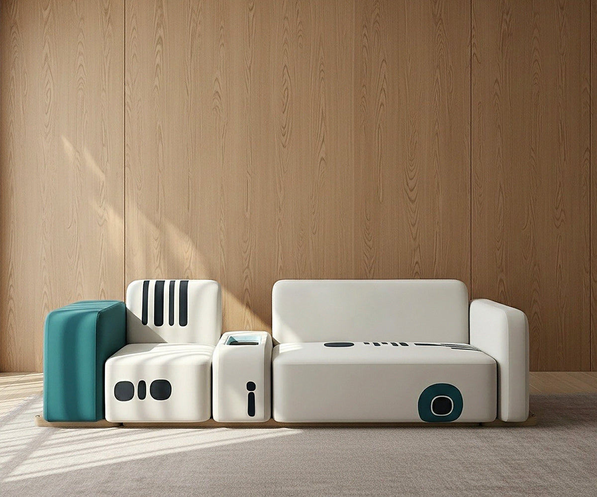 Modular 2 Seater Eyo Sofa, Aqua
