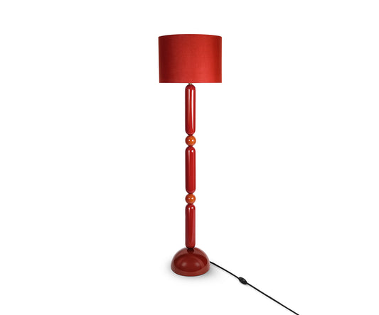 Spindle Floor Lamp, Rust
