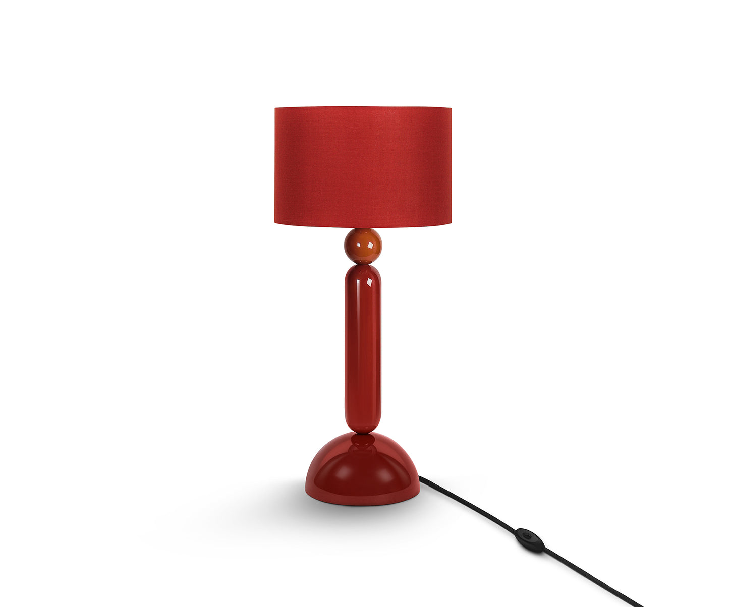 SPINDLE TABLE LAMP, RUST
