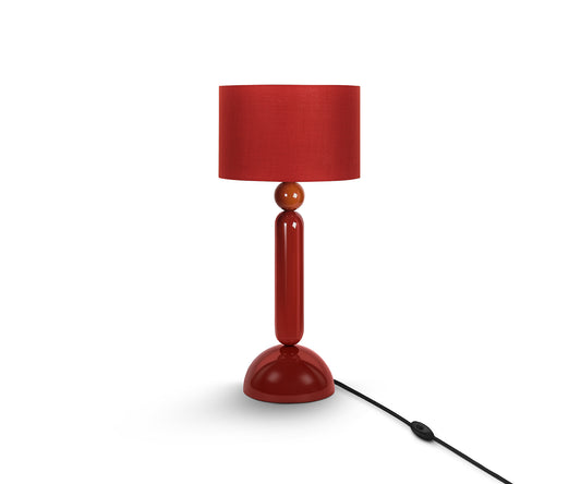 SPINDLE TABLE LAMP, RUST