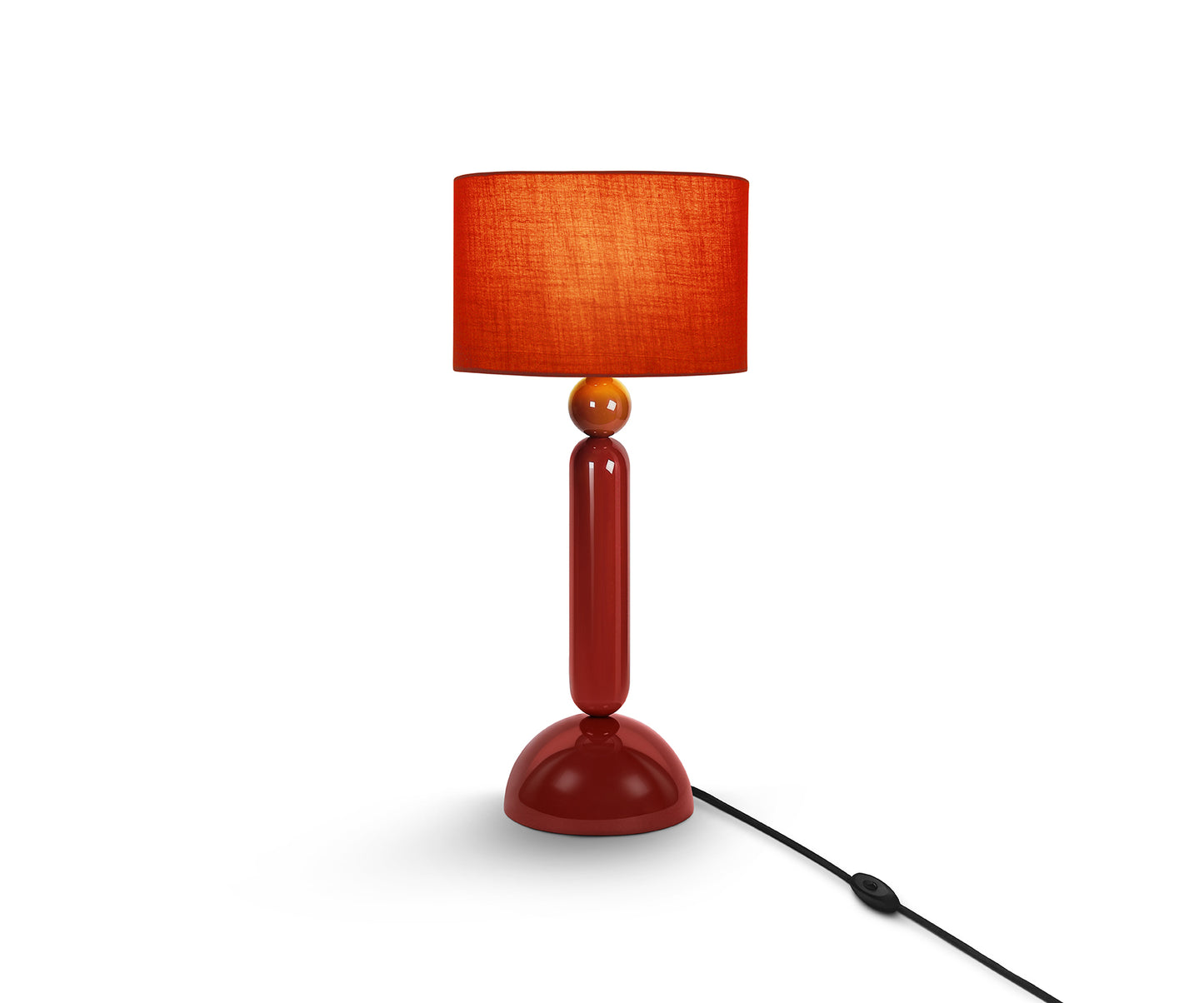 SPINDLE TABLE LAMP, RUST