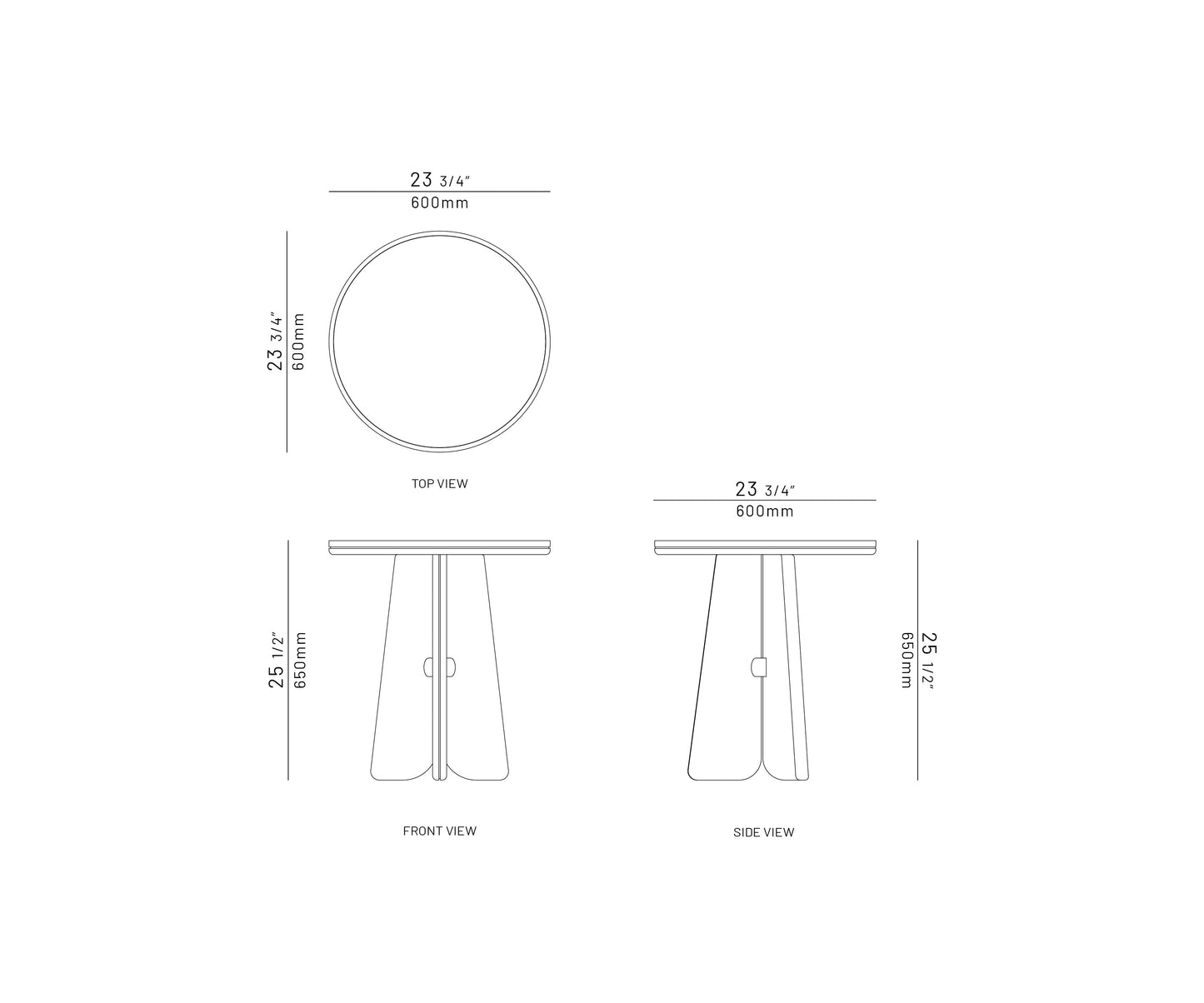 Keel Side Table, Neutral