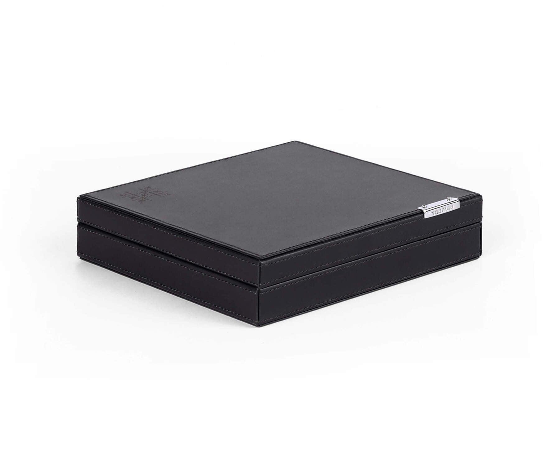 Buy Brown Tic Tac Toe Leisure Board Game - Eco-Friendly Bonded Leather Box - Taamaa